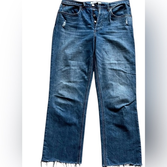 Aritzia Denim Forum The Arlo High Rise Straight Jeans Raw
Hem Cropped Size 30 - Picture 4 of 13